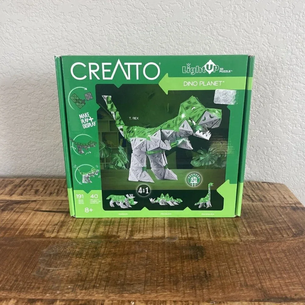 3d Dinosaur Puzzle Thames & Kosmos Creatto Light-Up 3D Kit 4 Models New Sealed
